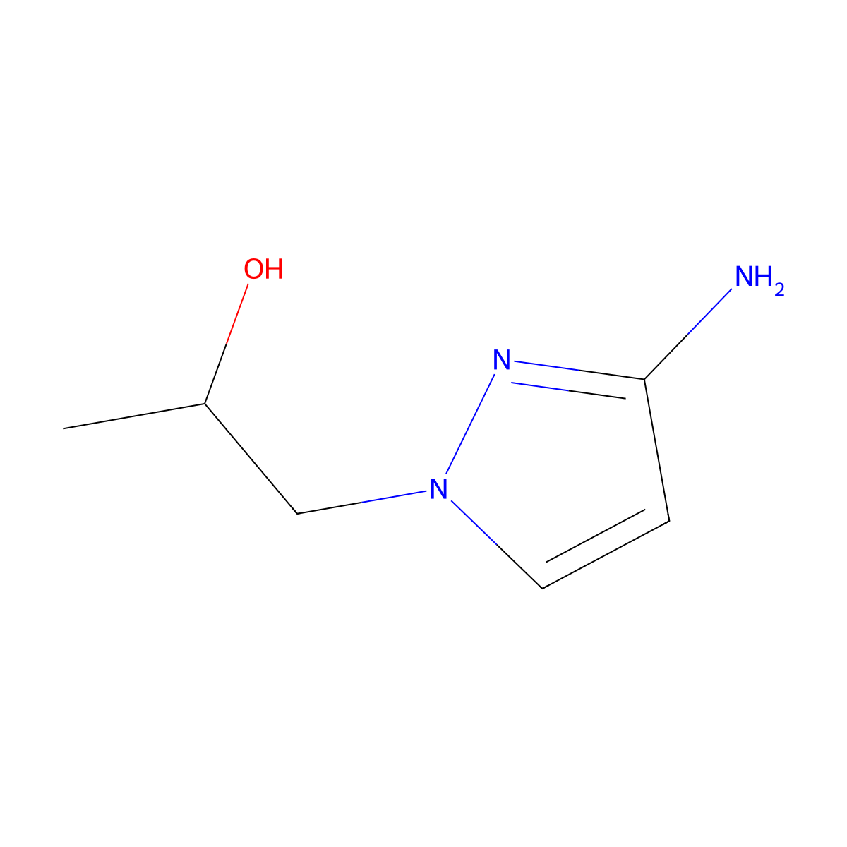 1-(3-amino-1H-pyrazol-1-yl)propan-2-ol molecular structure, CAS 1003013-36-2