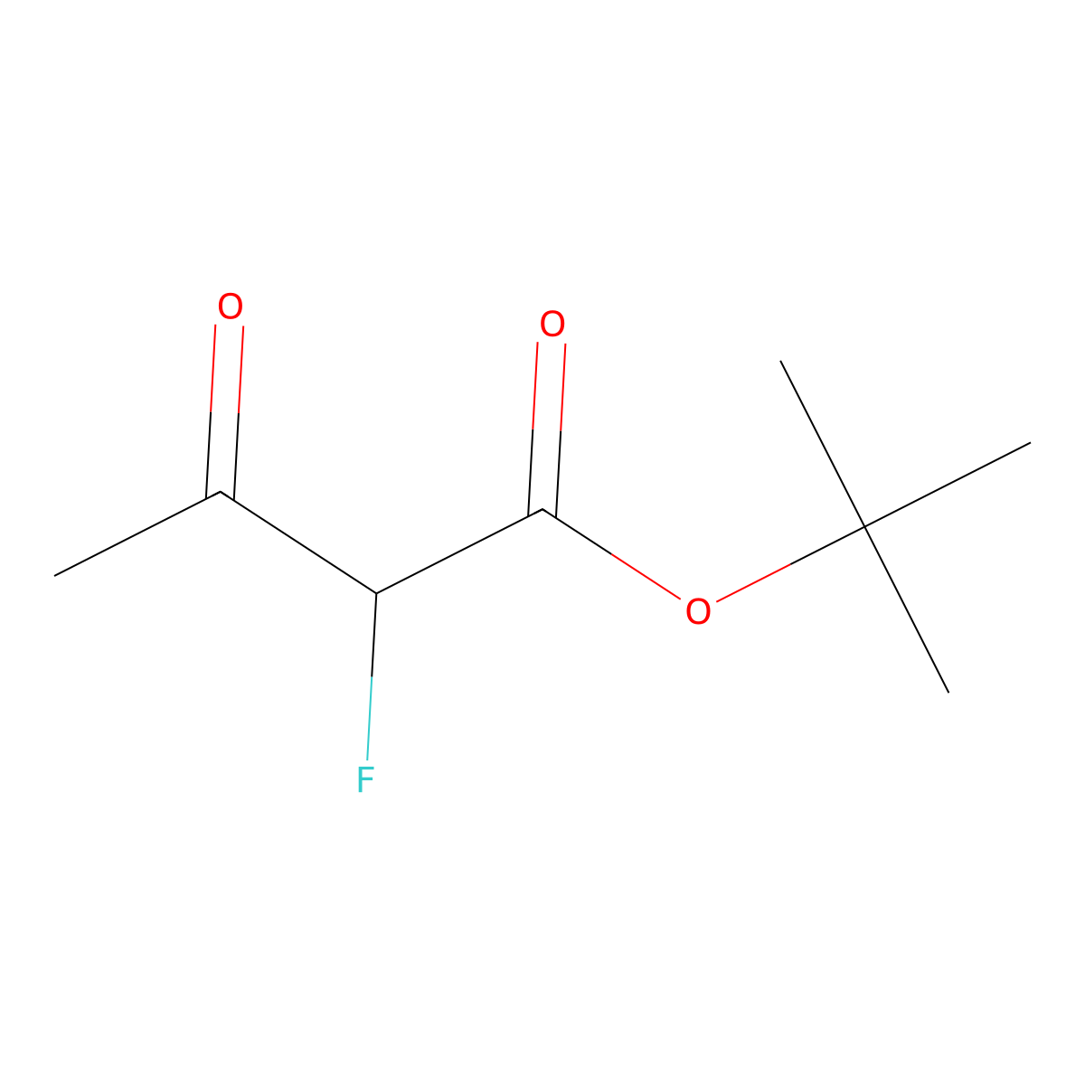 Tert-butyl 2-fluoro-3-oxobutanoate molecular structure, CAS 1003014-25-2