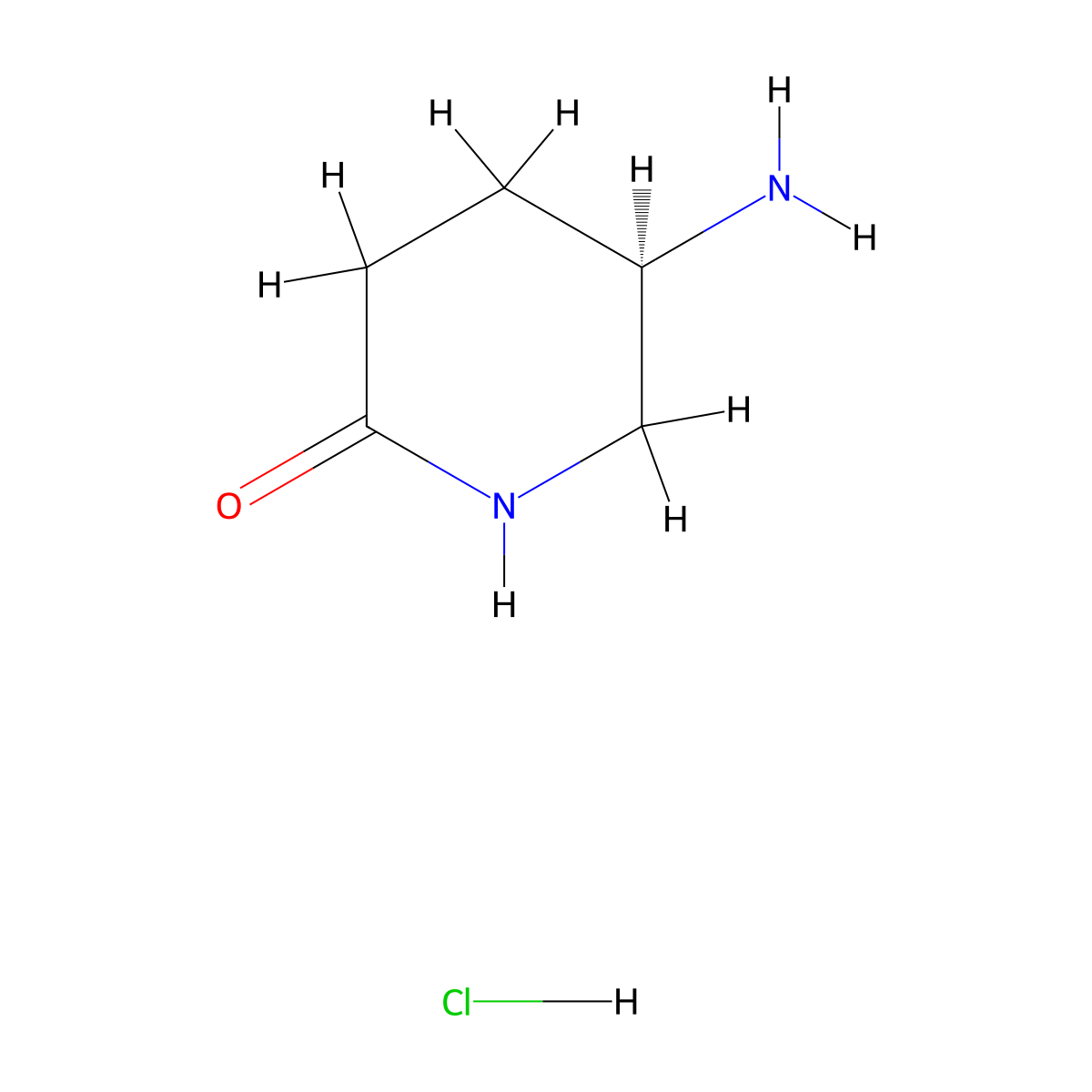 (R)-5-Aminopiperidin-2-one hydrochloride molecular structure, CAS 1003021-01-9