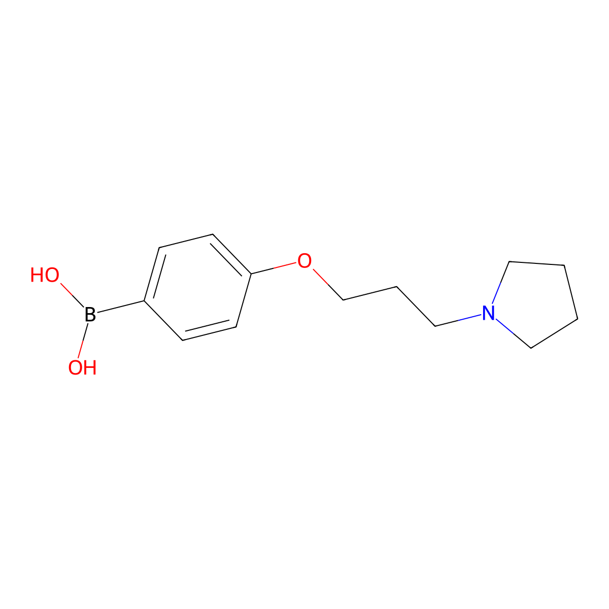4-(3-(Pyrrolidin-1-yl)propoxy)phenylboronic acid molecular structure, CAS 1003028-33-8