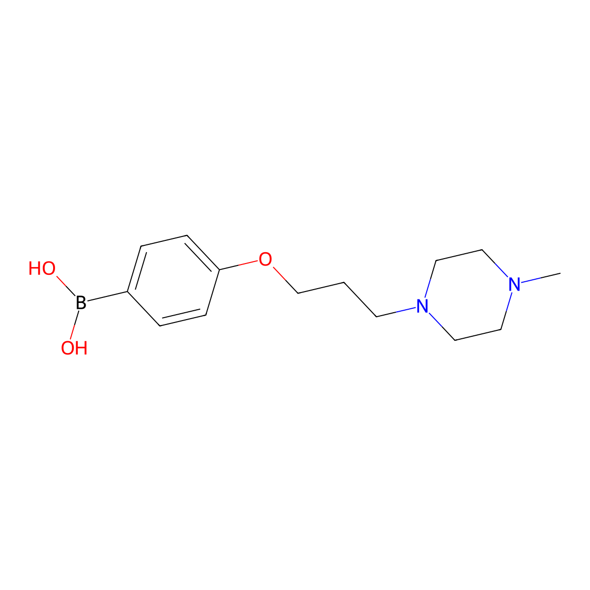 4-(3-(4-Methylpiperazin-1-yl)propoxy)phenylboronic acid molecular structure, CAS 1003028-43-0