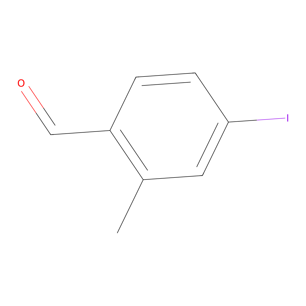 4-Iodo-2-methylbenzaldehyde molecular structure, CAS 100304-96-9