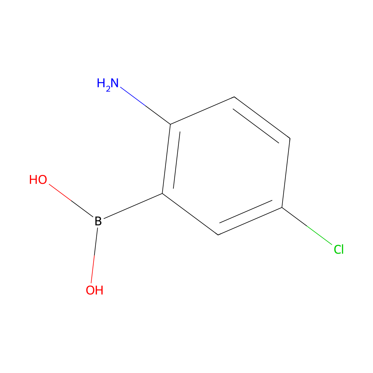 2-Amino-5-chlorophenylboronic acid molecular structure, CAS 1003042-41-8