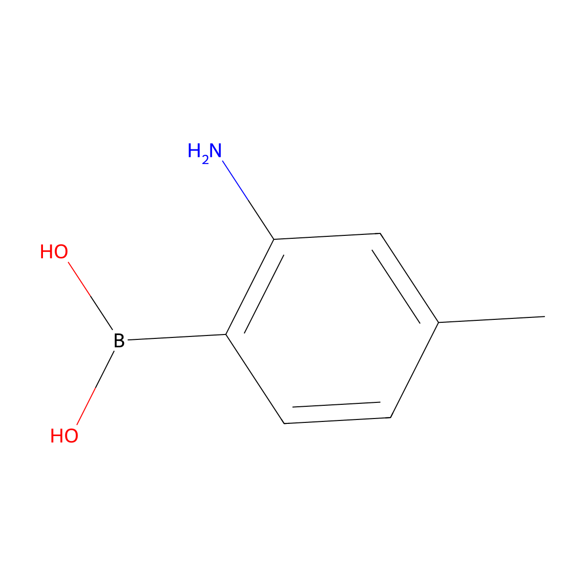 (2-Amino-4-methylphenyl)boronic acid molecular structure, CAS 1003042-47-4