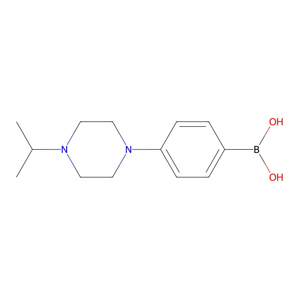 (4-(4-Isopropylpiperazin-1-yl)phenyl)boronic acid molecular structure, CAS 1003043-01-3