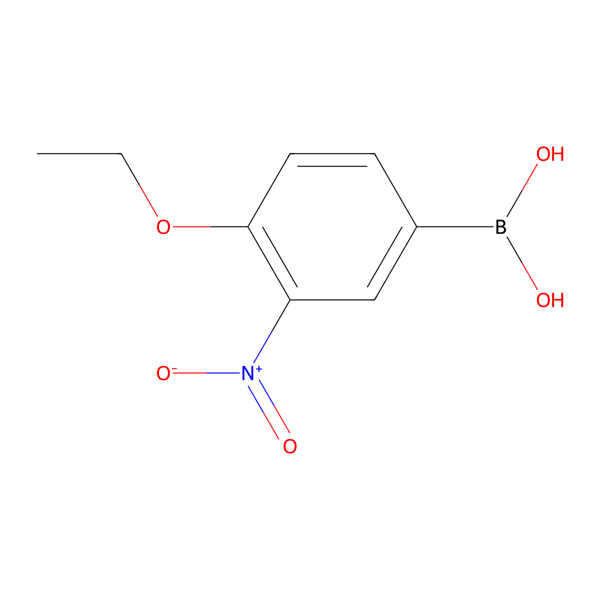 (4-Ethoxy-3-nitrophenyl)boronic acid molecular structure, CAS 1003043-07-9