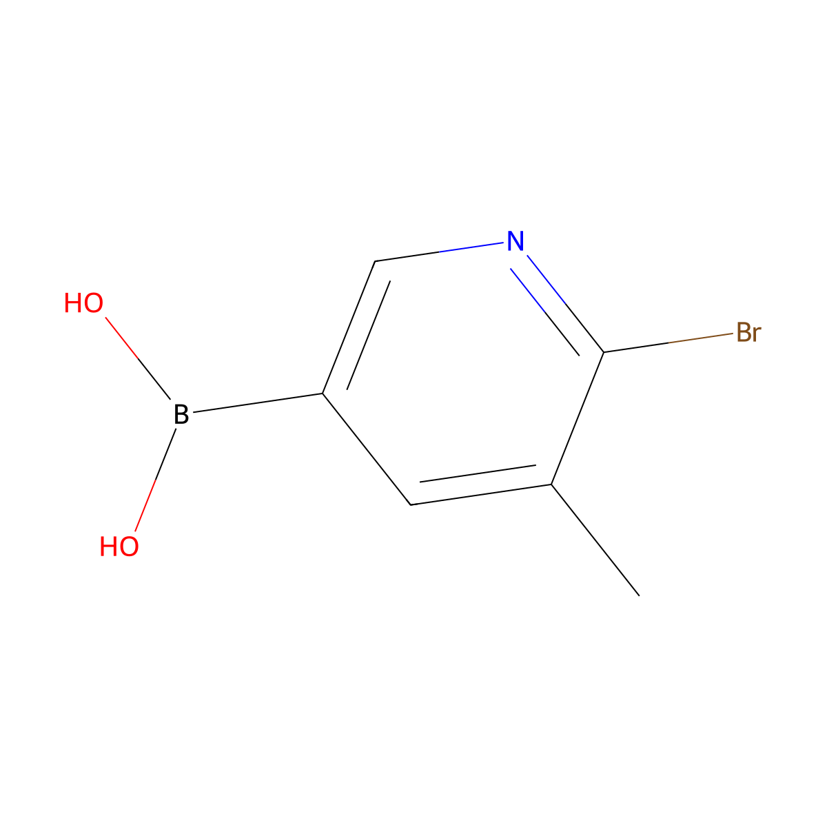 2-Bromo-3-methylpyridine-5-boronic acid molecular structure, CAS 1003043-34-2