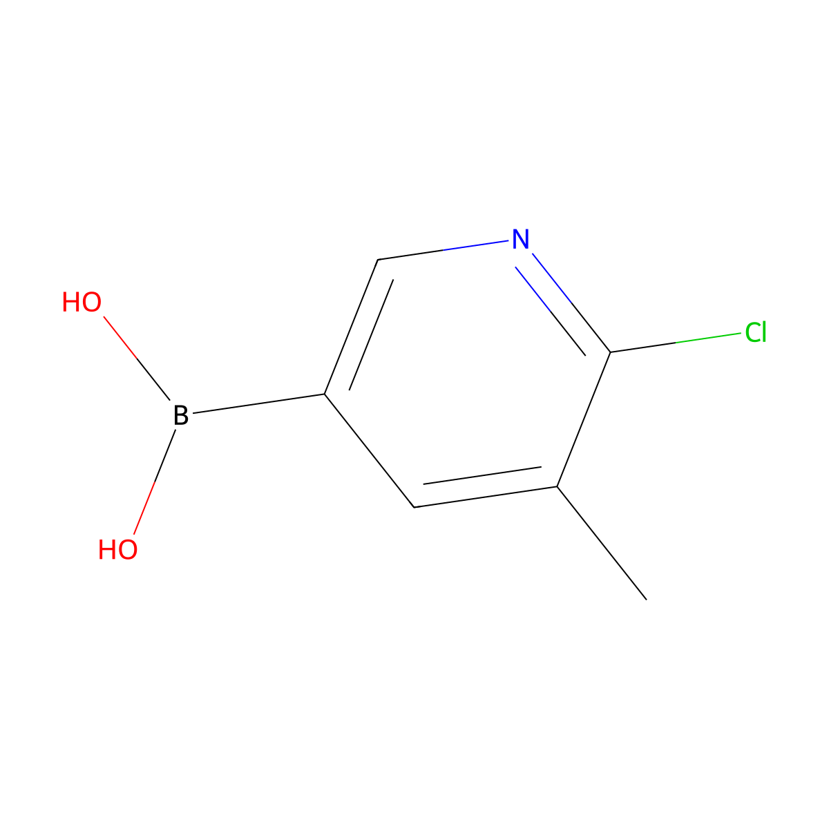 2-Chloro-3-methylpyridine-5-boronic acid molecular structure, CAS 1003043-40-0