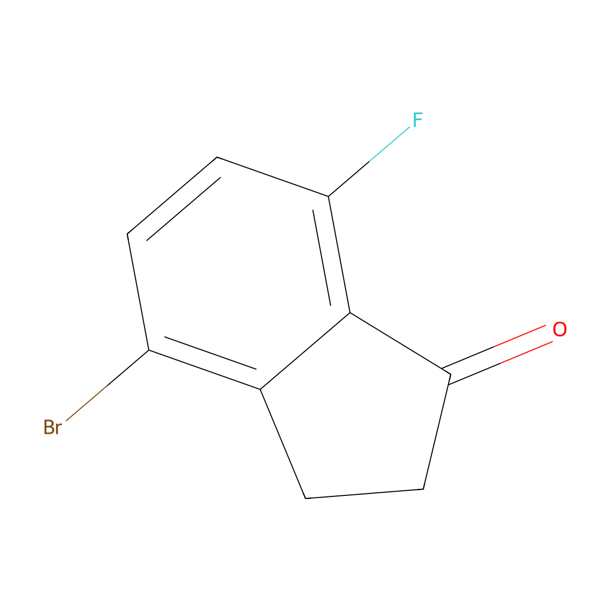 4-Bromo-7-fluoroindan-1-one molecular structure, CAS 1003048-72-3