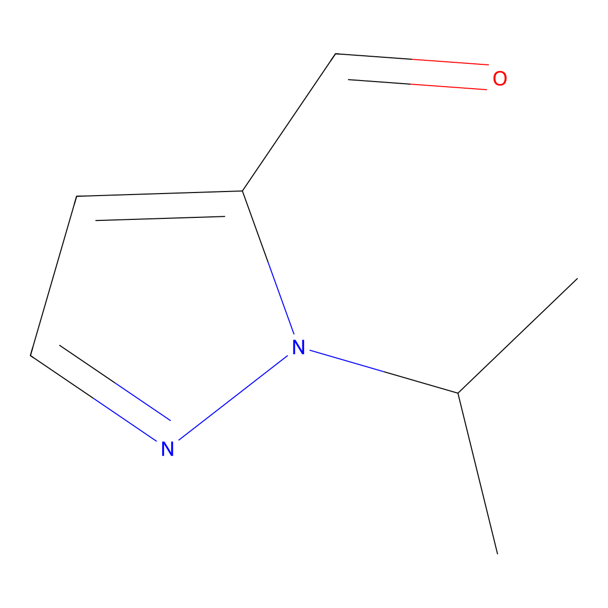 1-(propan-2-yl)-1H-pyrazole-5-carbaldehyde molecular structure, CAS 100305-93-9