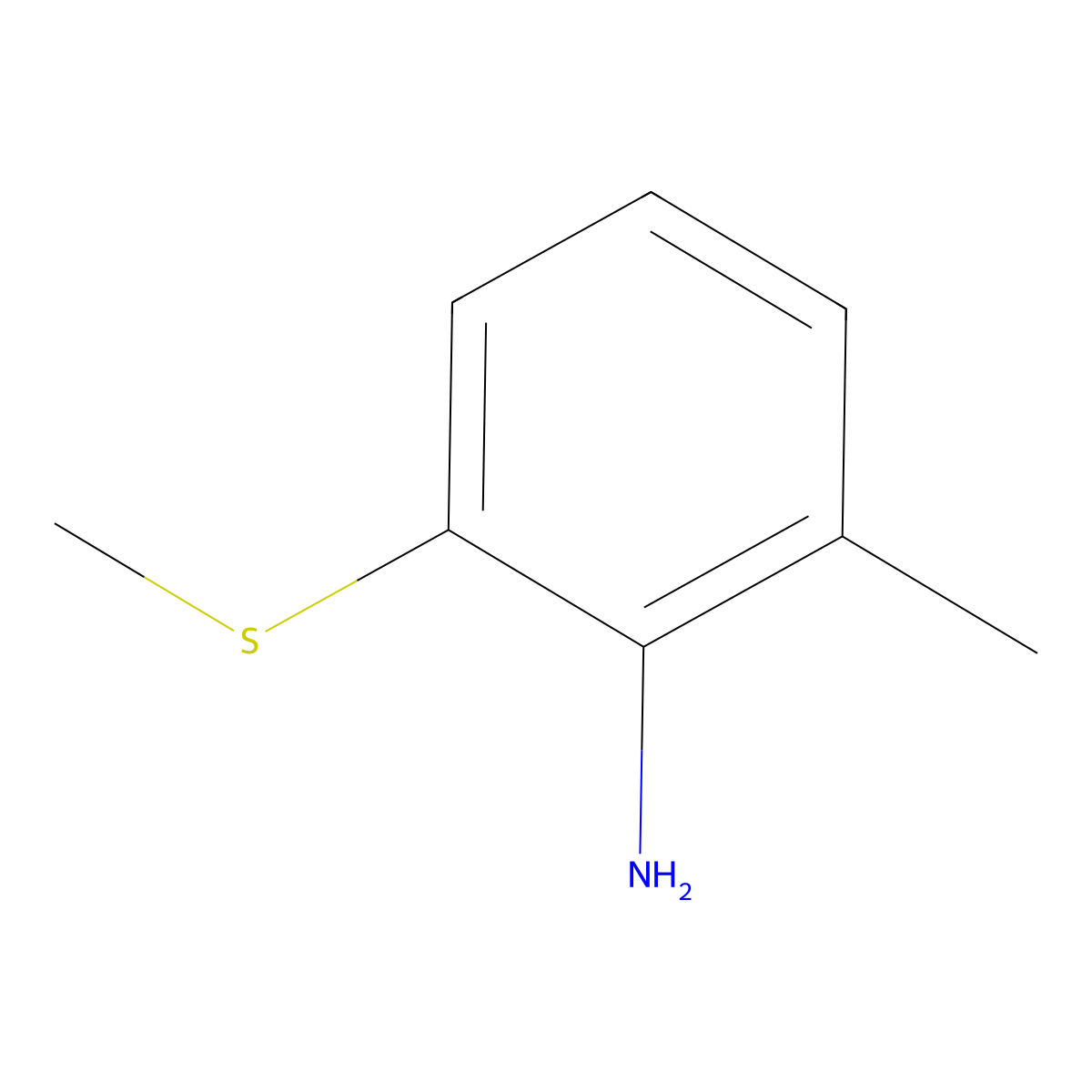 2-Methyl-6-(methylsulfanyl)aniline molecular structure, CAS 100305-95-1