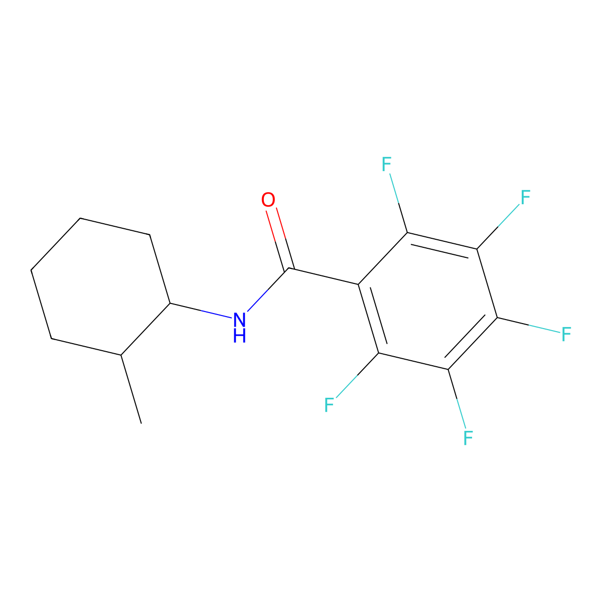 2,3,4,5,6-Pentafluoro-N-(2-methylcyclohexyl)benzamide molecular structure, CAS 1003050-32-5