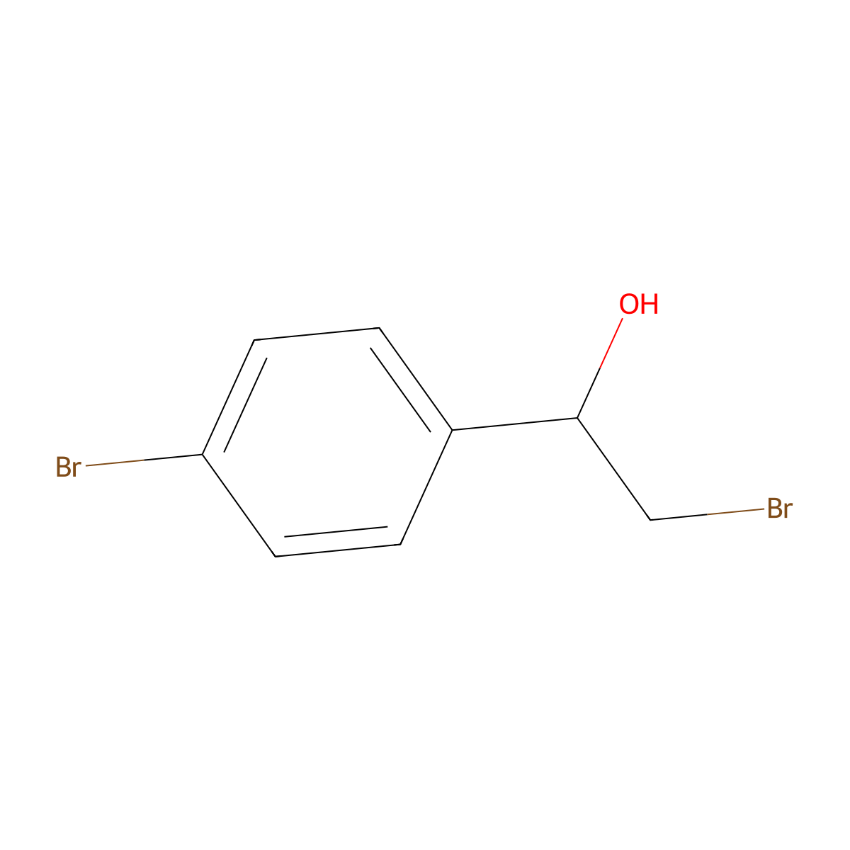 (s)-2-Bromo-1-(4-bromophenyl)ethanol molecular structure, CAS 100306-24-9