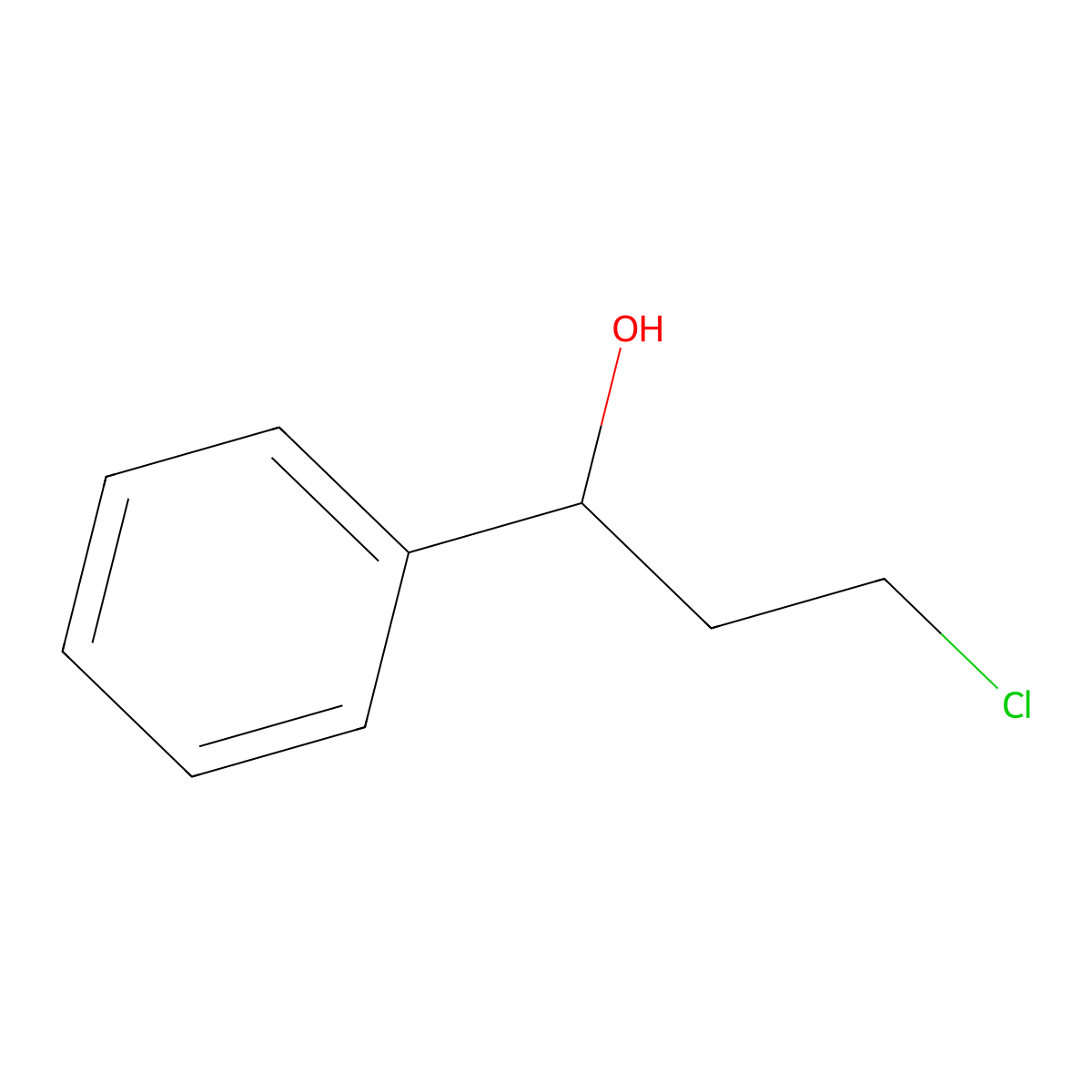 (1R)-3-chloro-1-phenylpropan-1-ol molecular structure, CAS 100306-33-0