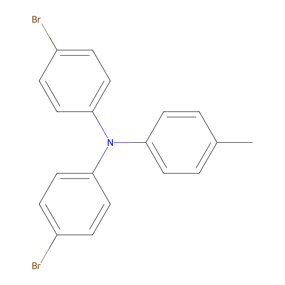 4-Bromo-N-(4-bromophenyl)-N-(4-methylphenyl)aniline molecular structure, CAS 100308-67-6
