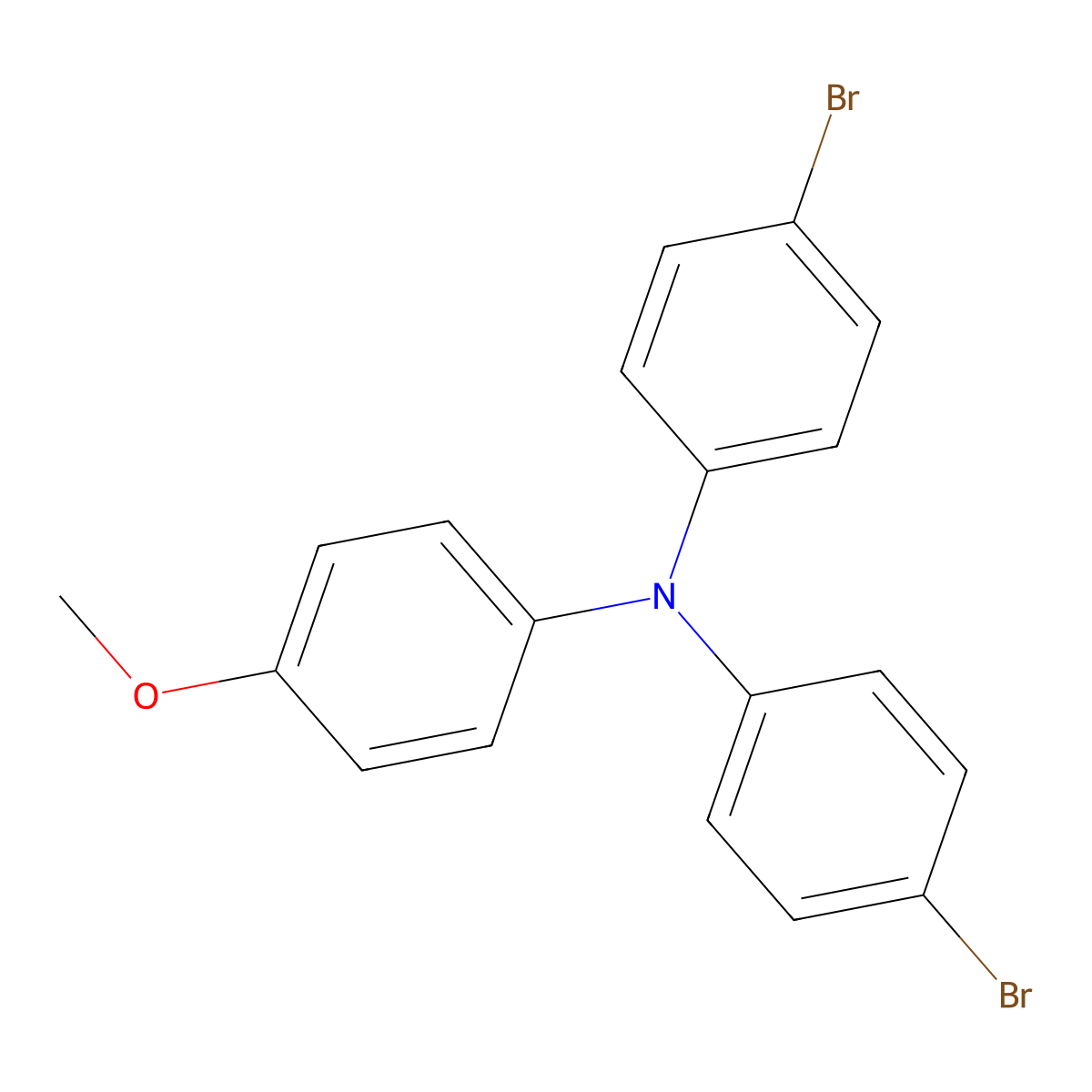 4-bromo-N-(4-bromophenyl)-N-(4-methoxyphenyl)aniline molecular structure, CAS 100308-69-8