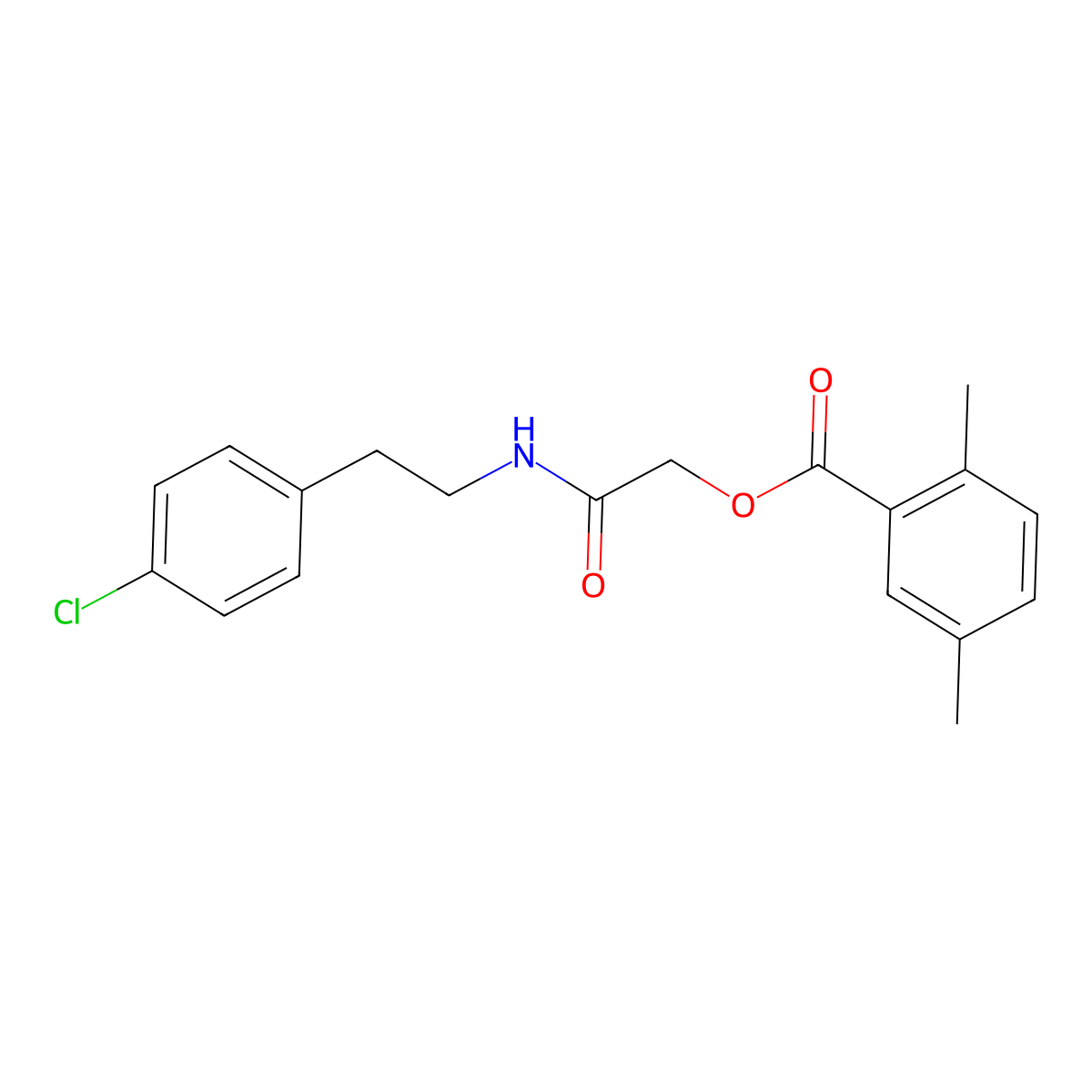 [2-[2-(4-Chlorophenyl)ethylamino]-2-oxoethyl] 2,5-dimethylbenzoate molecular structure, CAS 1003087-82-8