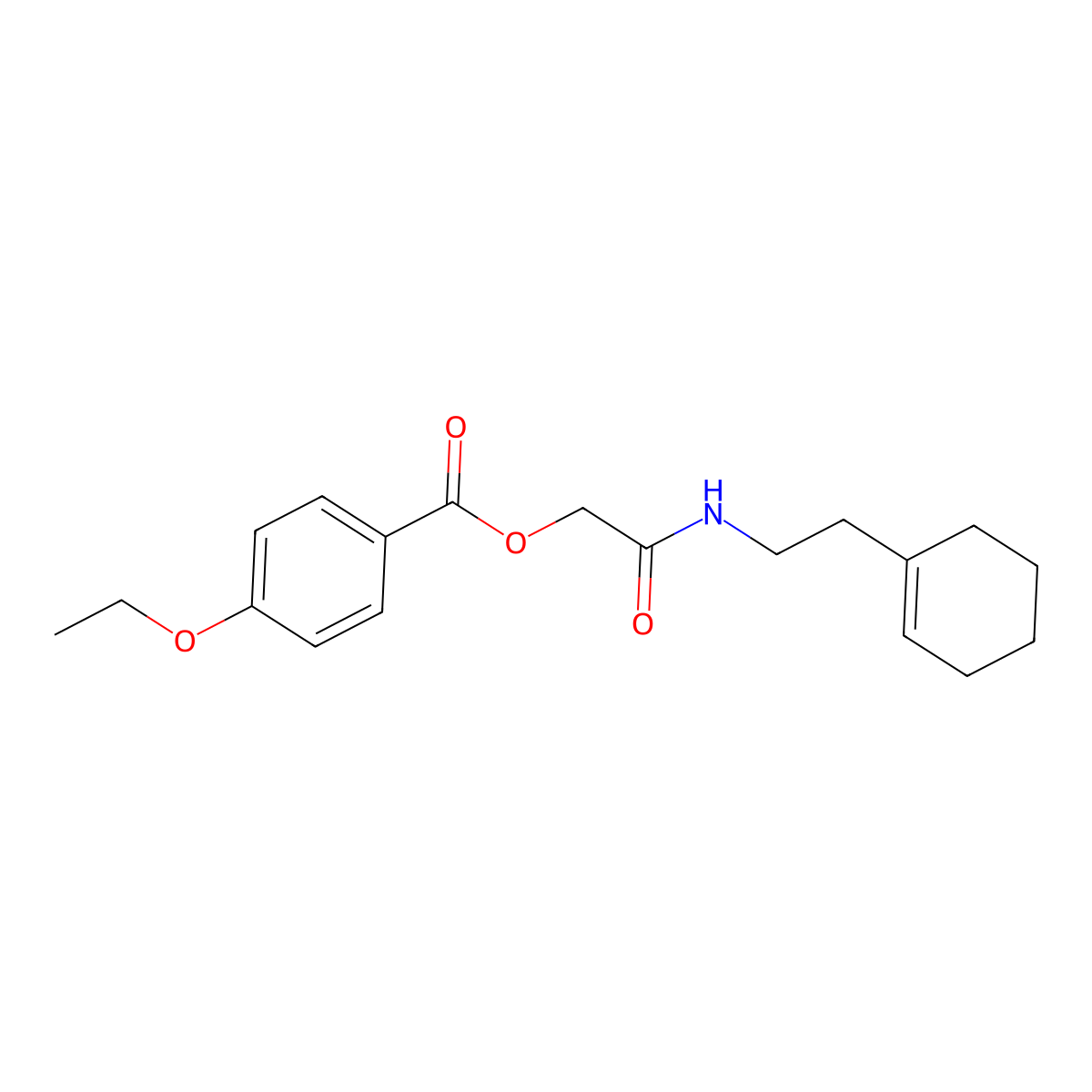 [2-[2-(Cyclohexen-1-yl)ethylamino]-2-oxoethyl] 4-ethoxybenzoate molecular structure, CAS 1003089-99-3