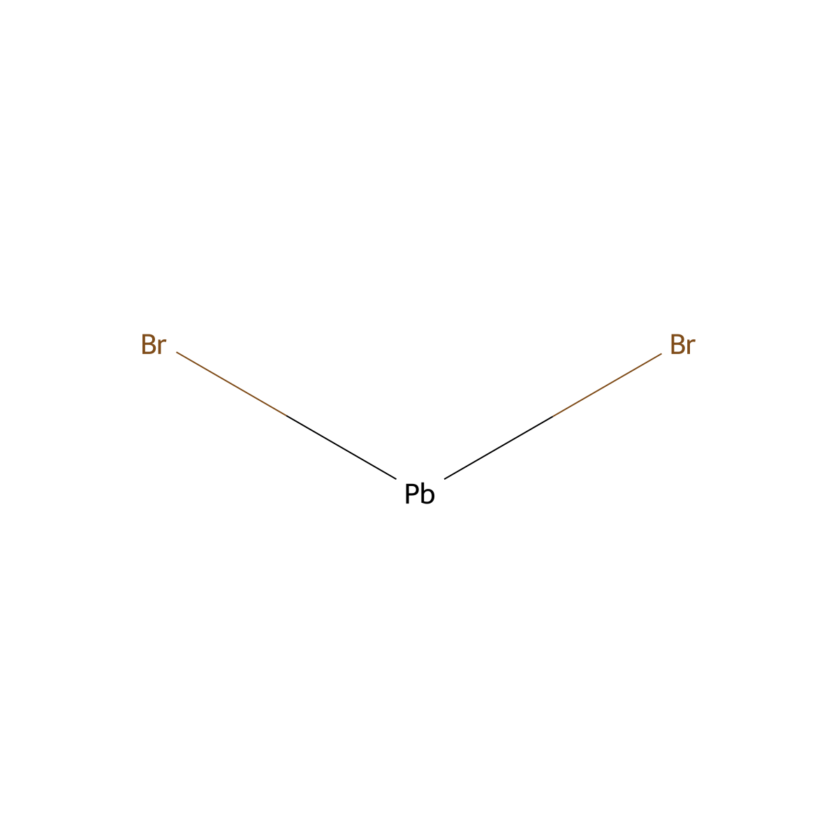 Lead (II) bromide molecular structure, CAS 10031-22-8