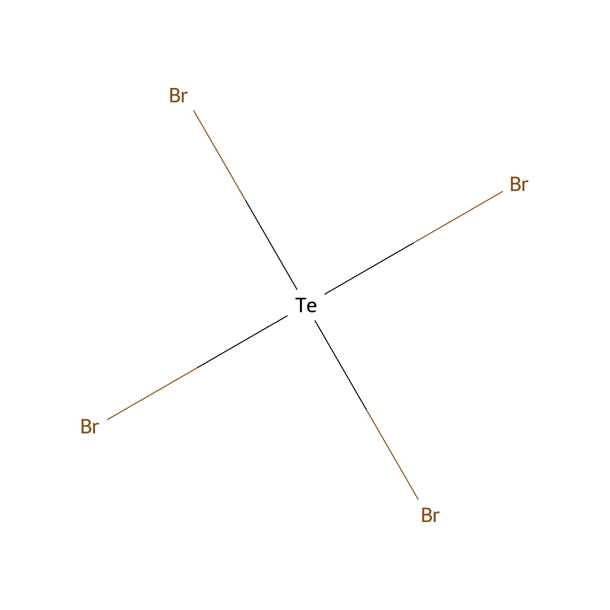 Tellurium tetrabromide molecular structure, CAS 10031-27-3