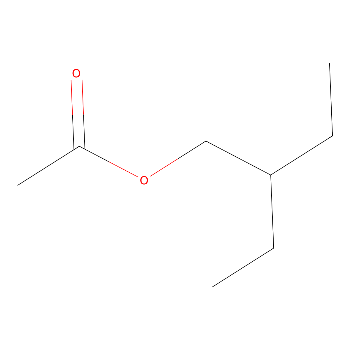2-Ethylbutyl acetate molecular structure, CAS 10031-87-5
