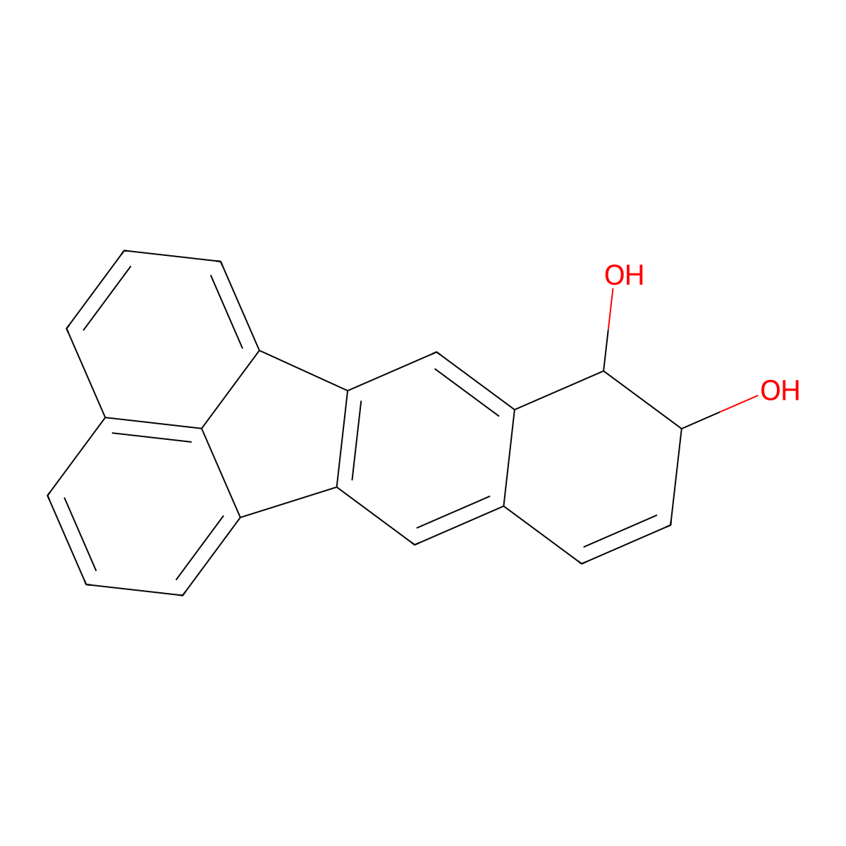 8,9-Dihydrobenzo[k]fluoranthene-8,9-diol molecular structure, CAS 100310-95-0