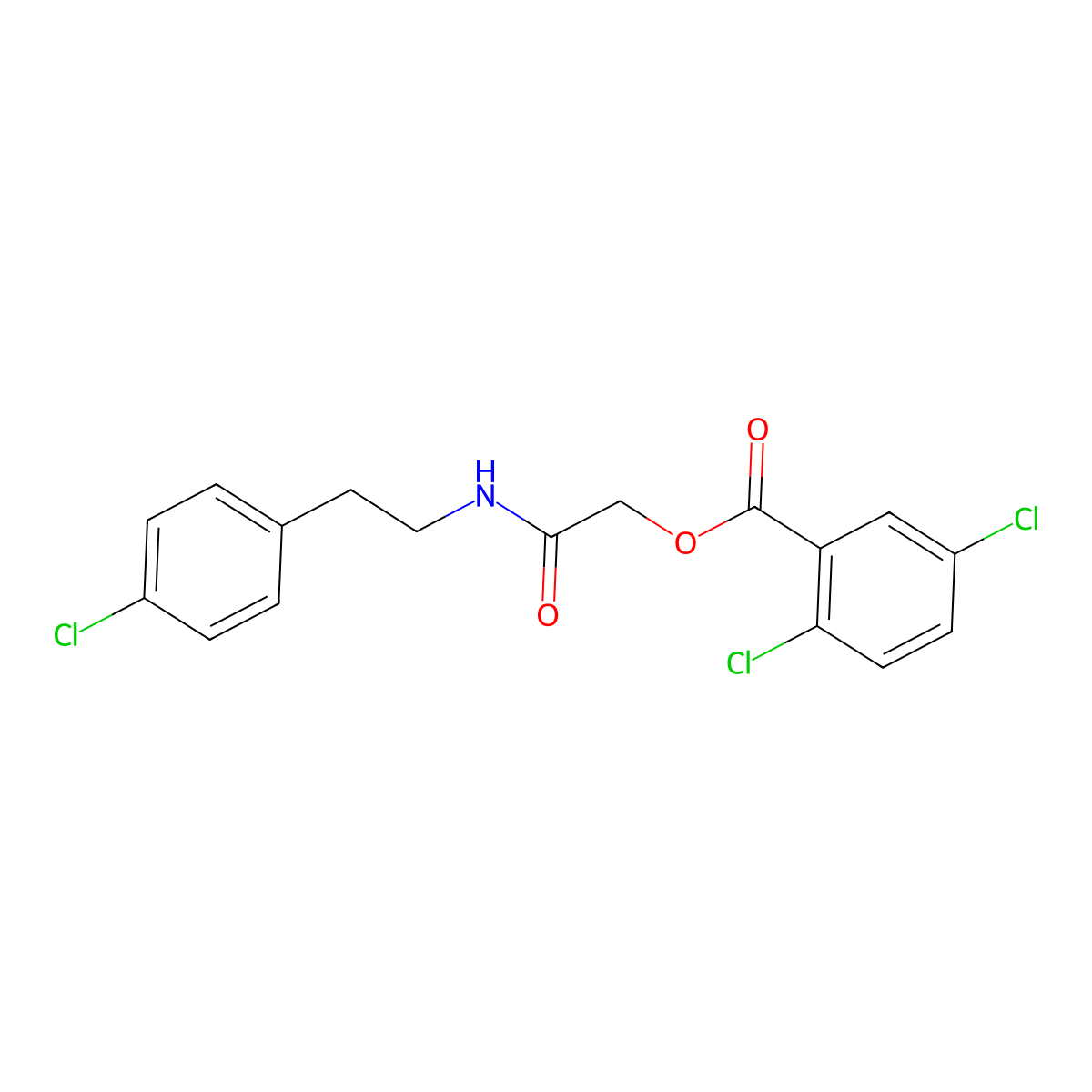 [2-[2-(4-Chlorophenyl)ethylamino]-2-oxoethyl] 2,5-dichlorobenzoate molecular structure, CAS 1003101-56-1