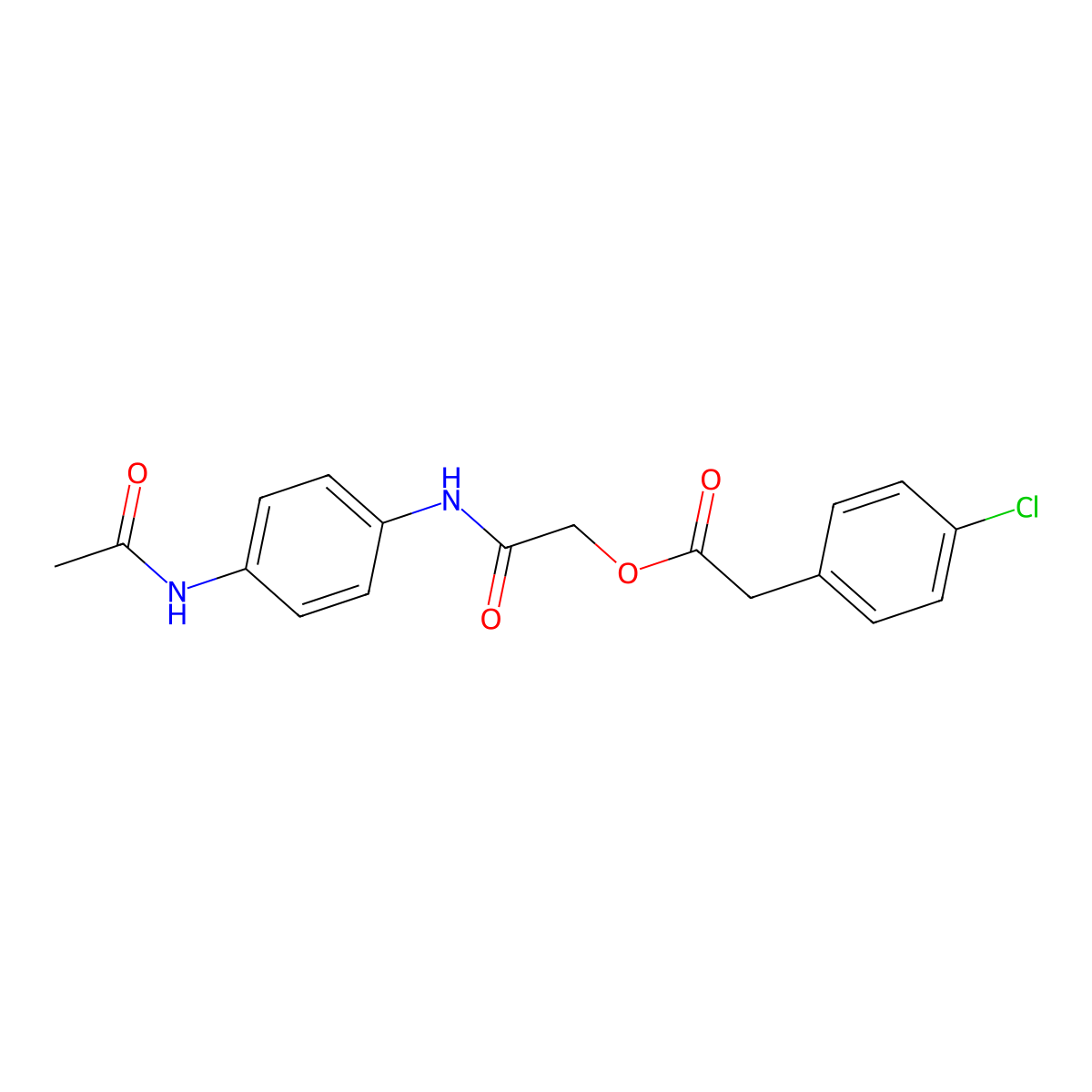 [2-(4-Acetamidoanilino)-2-oxoethyl] 2-(4-chlorophenyl)acetate molecular structure, CAS 1003101-79-8