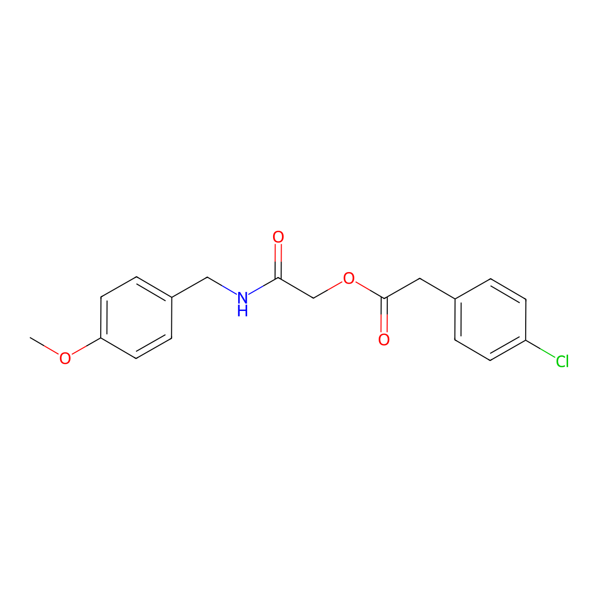 [2-[(4-Methoxyphenyl)methylamino]-2-oxoethyl] 2-(4-chlorophenyl)acetate molecular structure, CAS 1003101-80-1