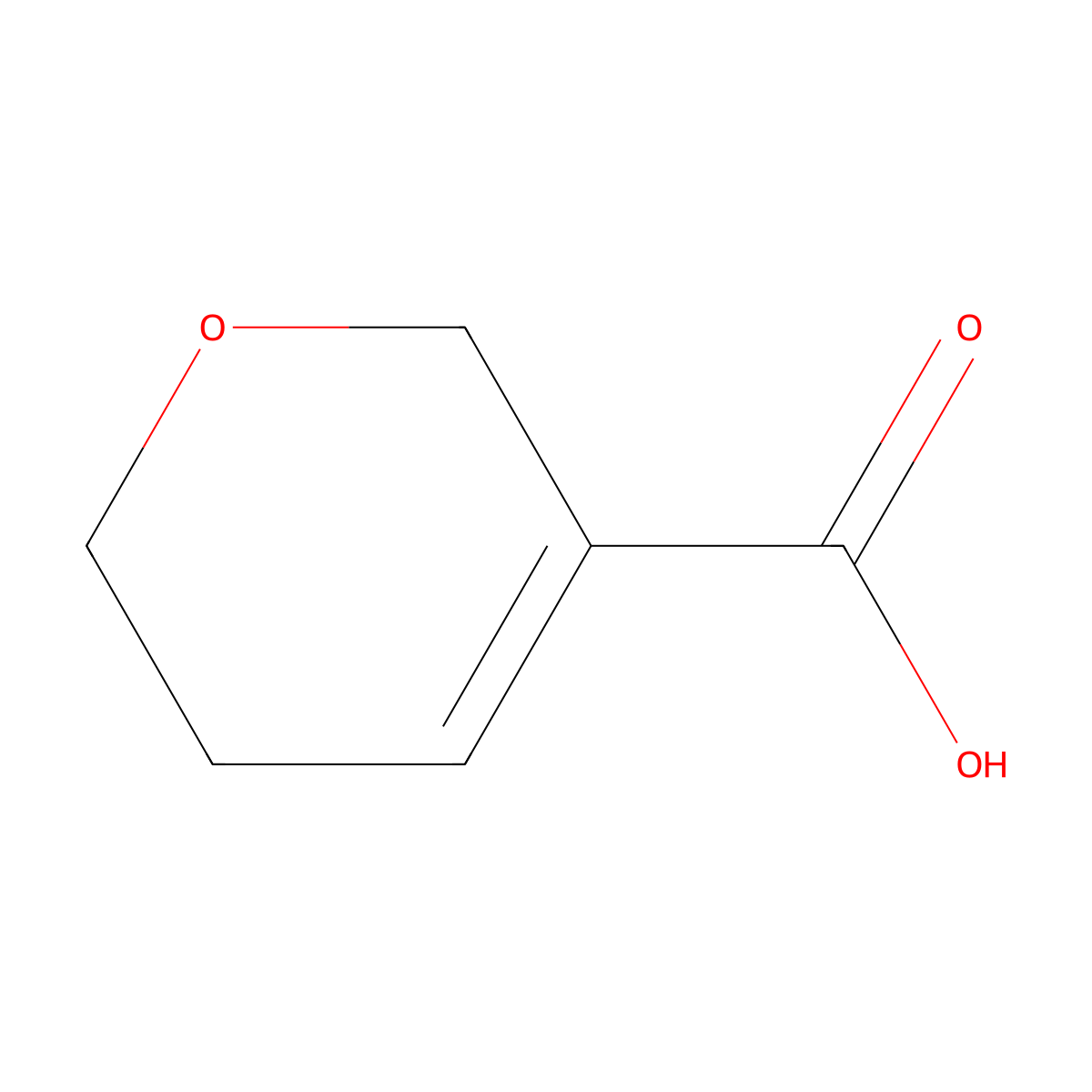 5,6-Dihydro-2H-pyran-3-carboxylic acid molecular structure, CAS 100313-48-2