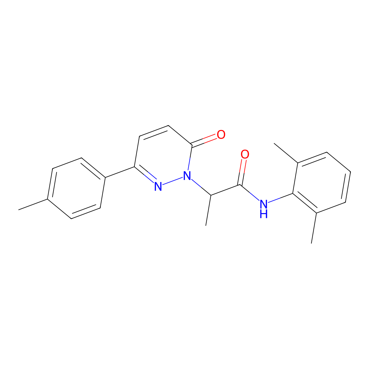 N-(2,6-dimethylphenyl)-2-[3-(4-methylphenyl)-6-oxopyridazin-1(6H)-yl]propanamide molecular structure, CAS 1003132-94-2