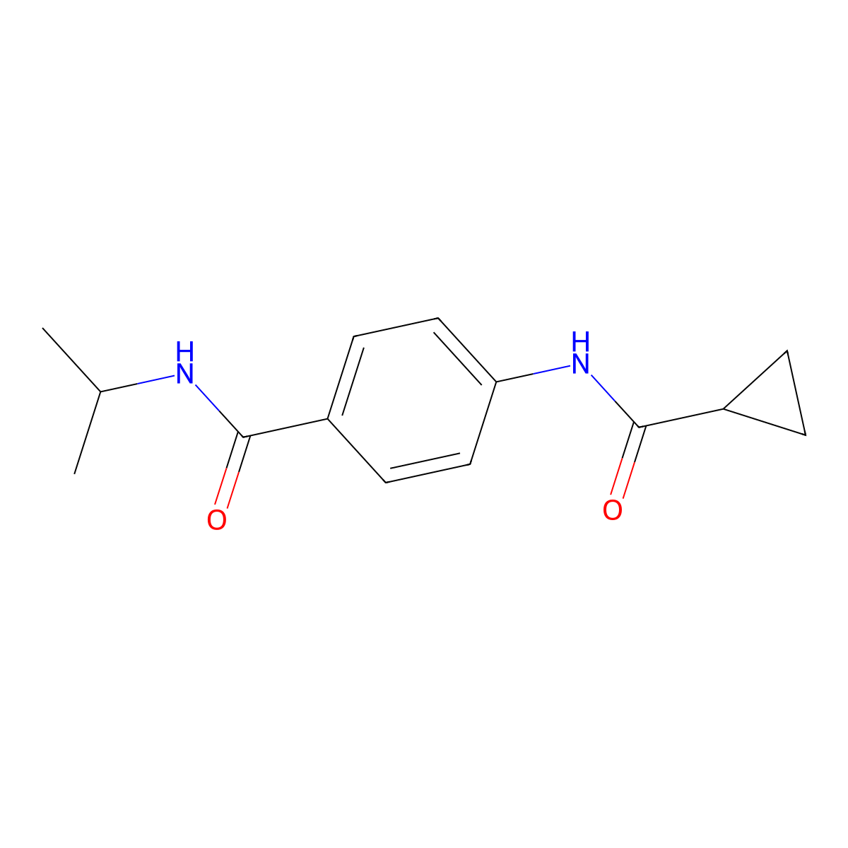4-[(cyclopropylcarbonyl)amino]-N-isopropylbenzamide molecular structure, CAS 1003148-65-9