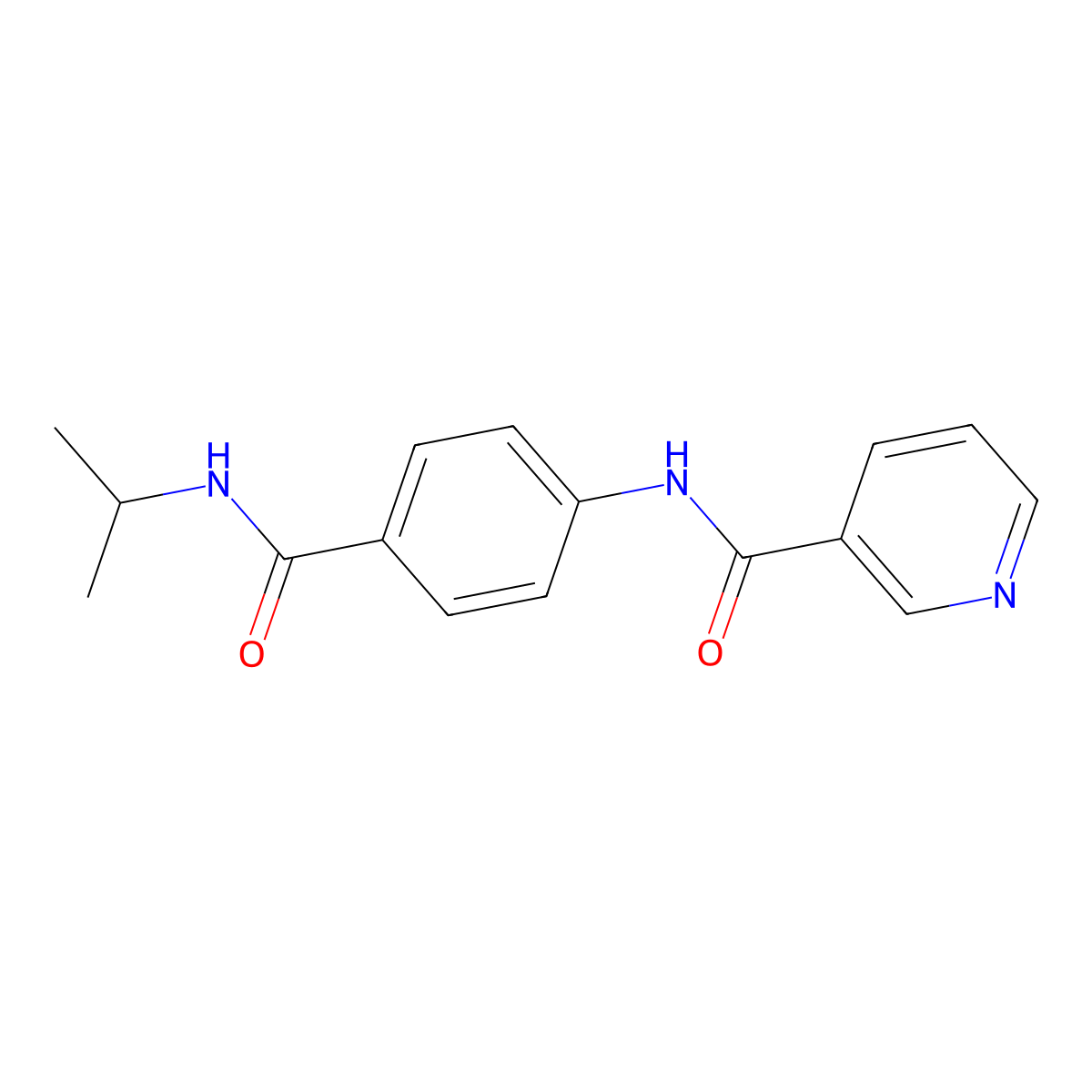 N-[4-(propan-2-ylcarbamoyl)phenyl]pyridine-3-carboxamide molecular structure, CAS 1003149-52-7