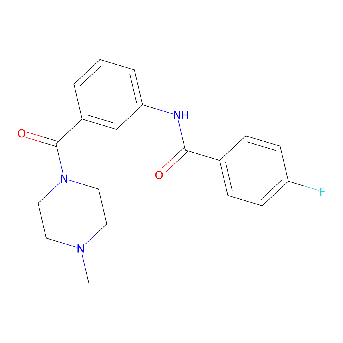 4-fluoro-N-{3-[(4-methyl-1-piperazinyl)carbonyl]phenyl}benzamide molecular structure, CAS 1003152-06-4