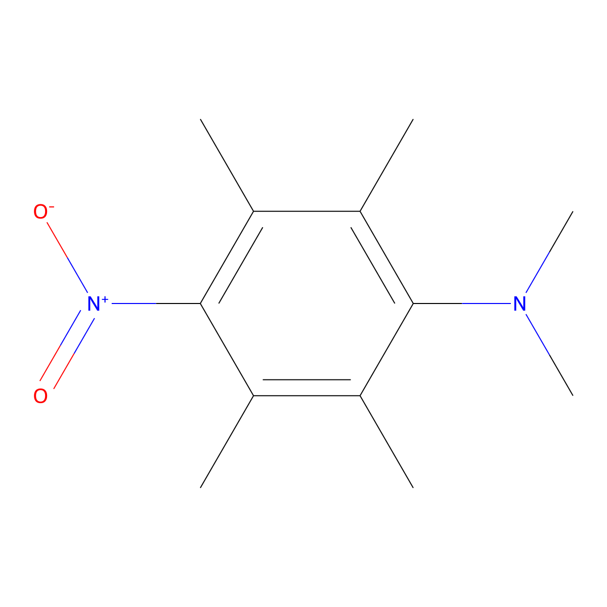N,N,2,3,5,6-Hexamethyl-4-nitroaniline molecular structure, CAS 100316-95-8