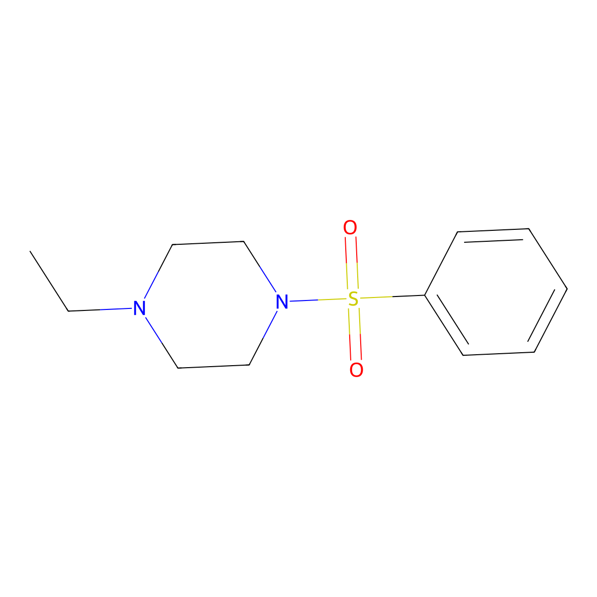 1-Ethyl-4-(phenylsulfonyl)piperazine molecular structure, CAS 100317-19-9