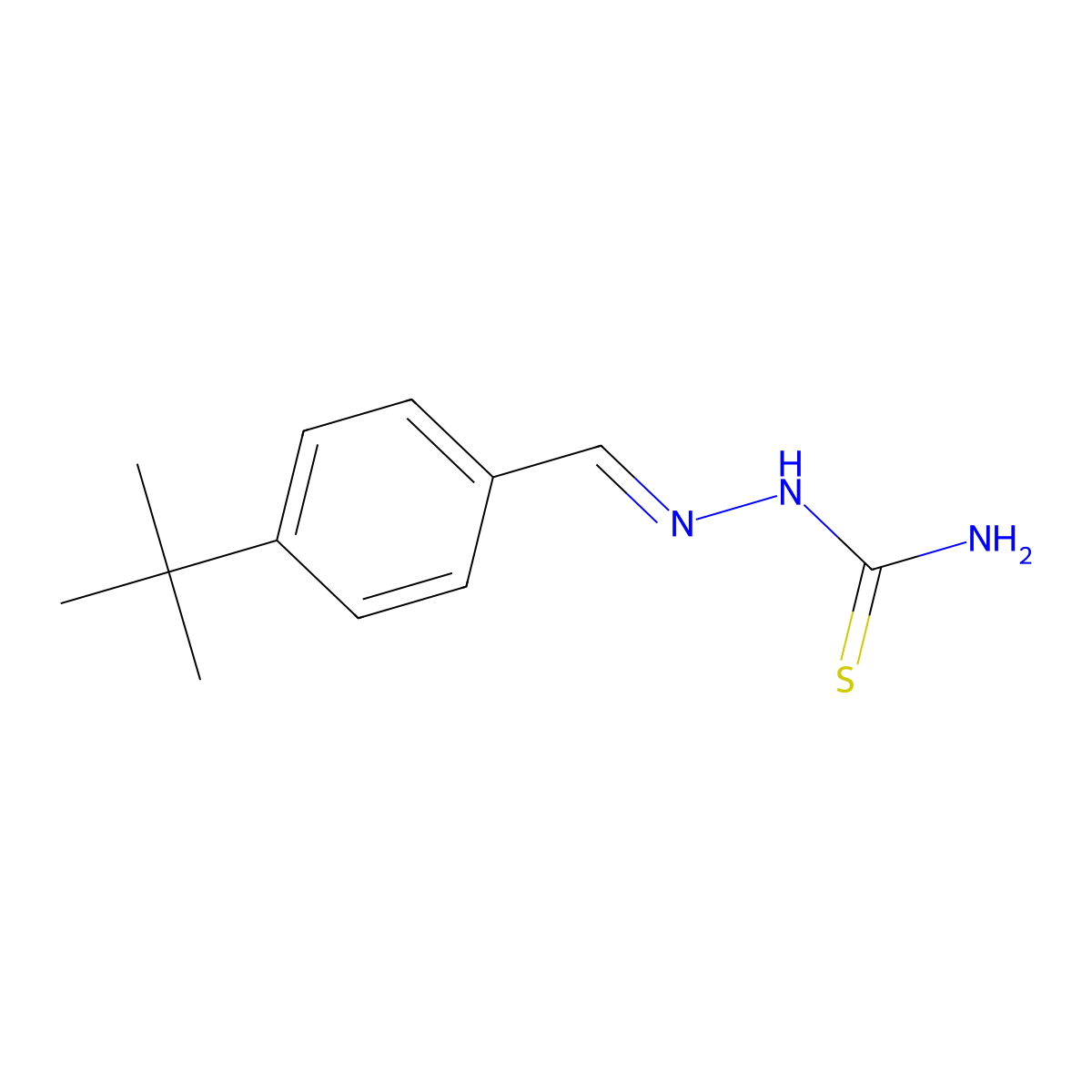 4-tert-Butylbenzaldehyde thiosemicarbazone molecular structure, CAS 100318-99-8