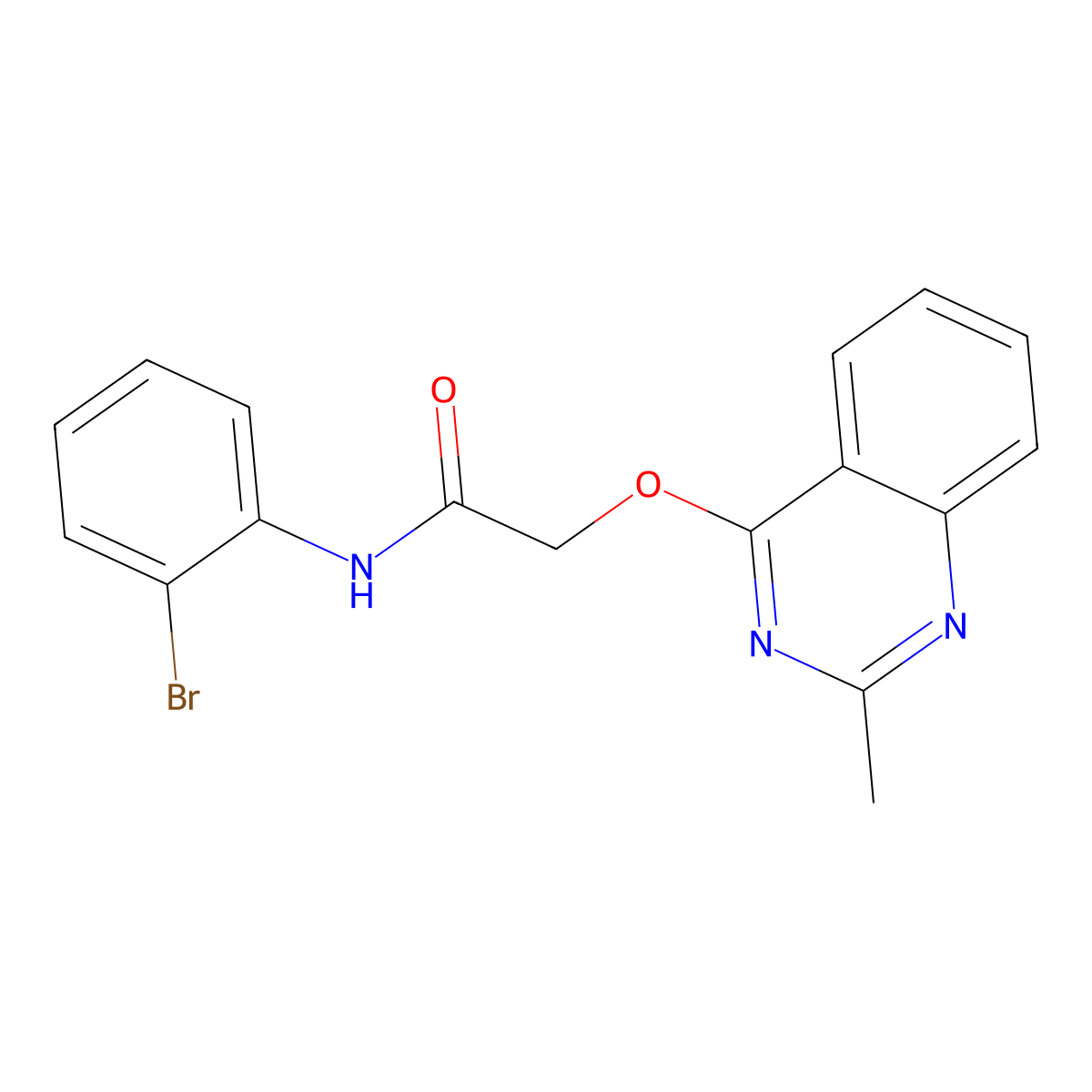 N-(2-bromophenyl)-2-[(2-methylquinazolin-4-yl)oxy]acetamide molecular structure, CAS 1003182-72-6