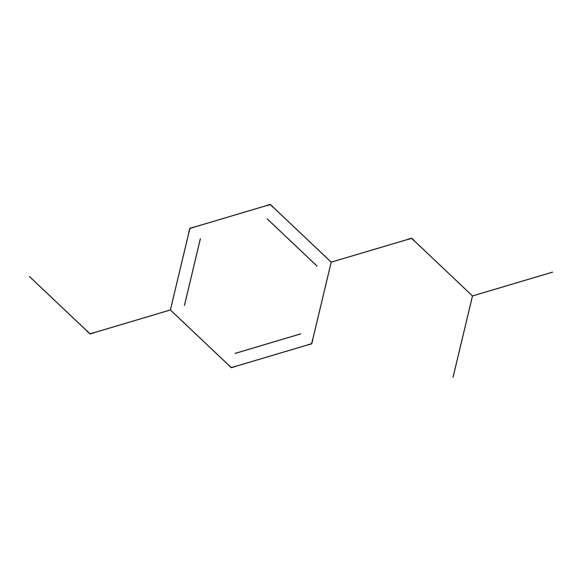 1-Ethyl-4-isobutylbenzene molecular structure, CAS 100319-40-2