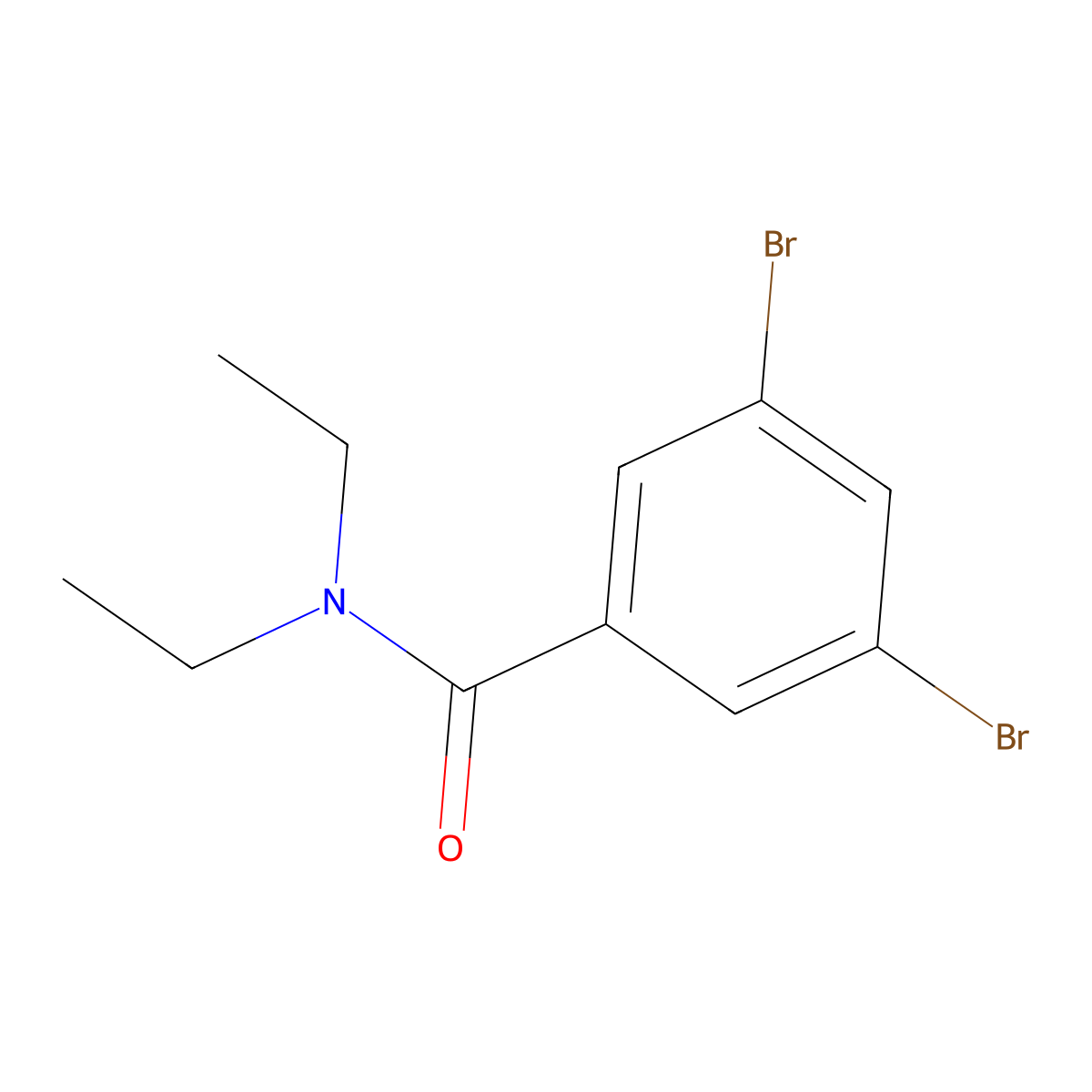 3,5-Dibromo-N,N-diethylbenzamide molecular structure, CAS 1003195-04-7