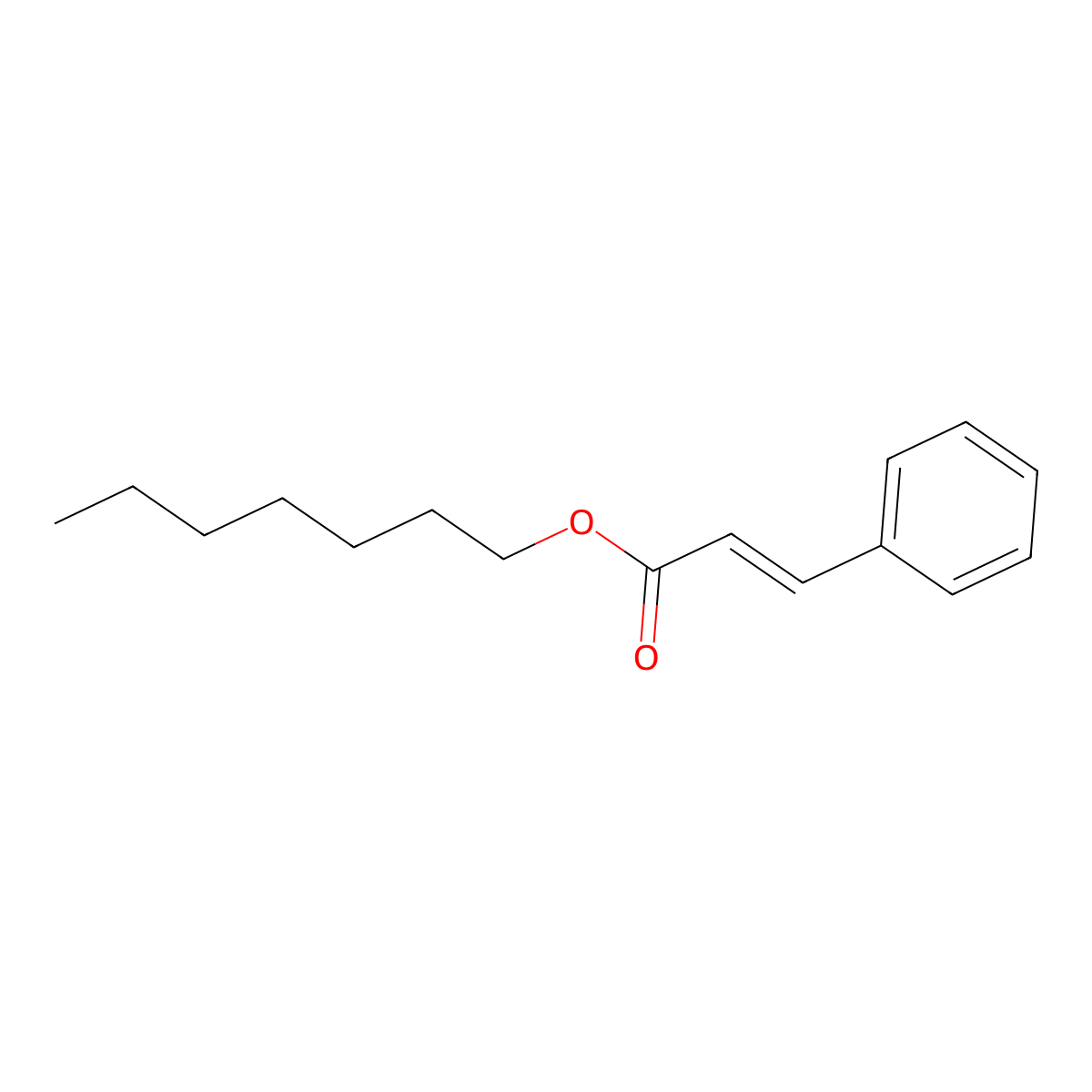 Heptyl Cinnamate molecular structure, CAS 10032-08-3