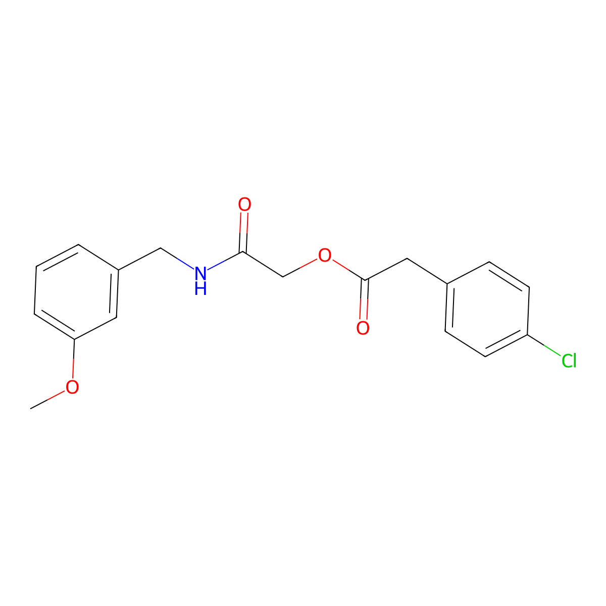 [2-[(3-Methoxyphenyl)methylamino]-2-oxoethyl] 2-(4-chlorophenyl)acetate molecular structure, CAS 1003236-52-9