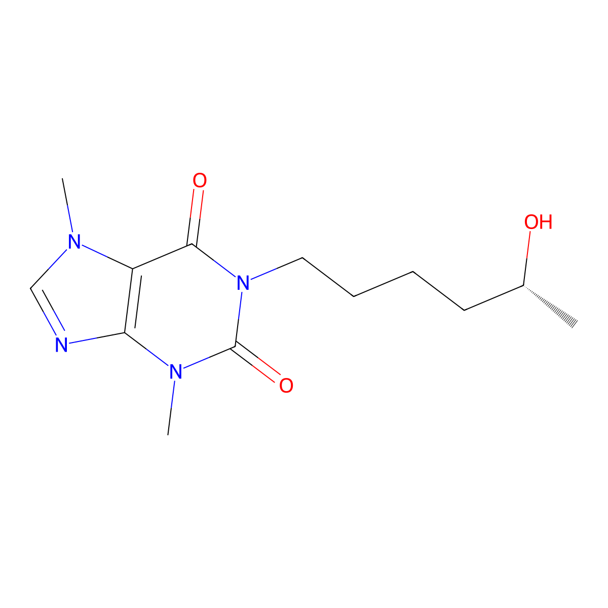 Lisofylline molecular structure, CAS 100324-81-0