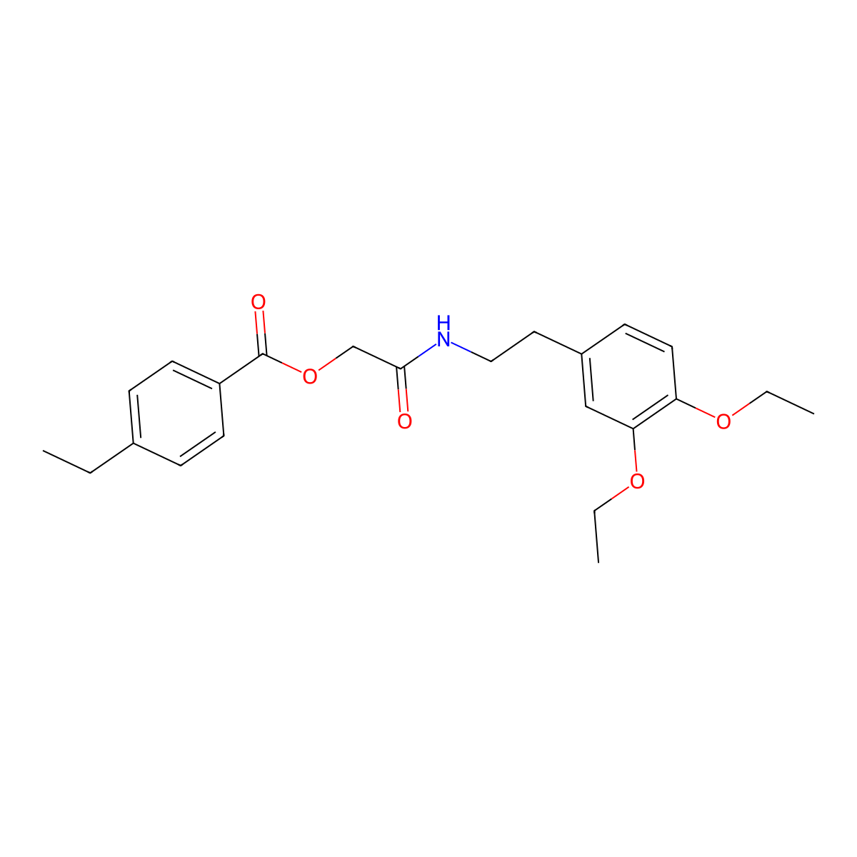[2-[2-(3,4-Diethoxyphenyl)ethylamino]-2-oxoethyl] 4-ethylbenzoate molecular structure, CAS 1003240-02-5