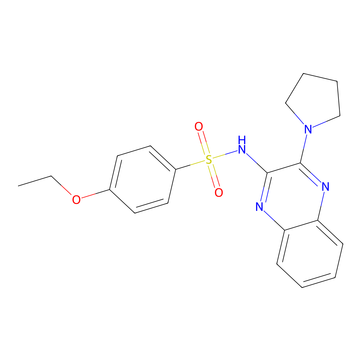 [(4-Ethoxyphenyl)sulfonyl](3-pyrrolidinylquinoxalin-2-yl)amine molecular structure, CAS 1003247-97-9