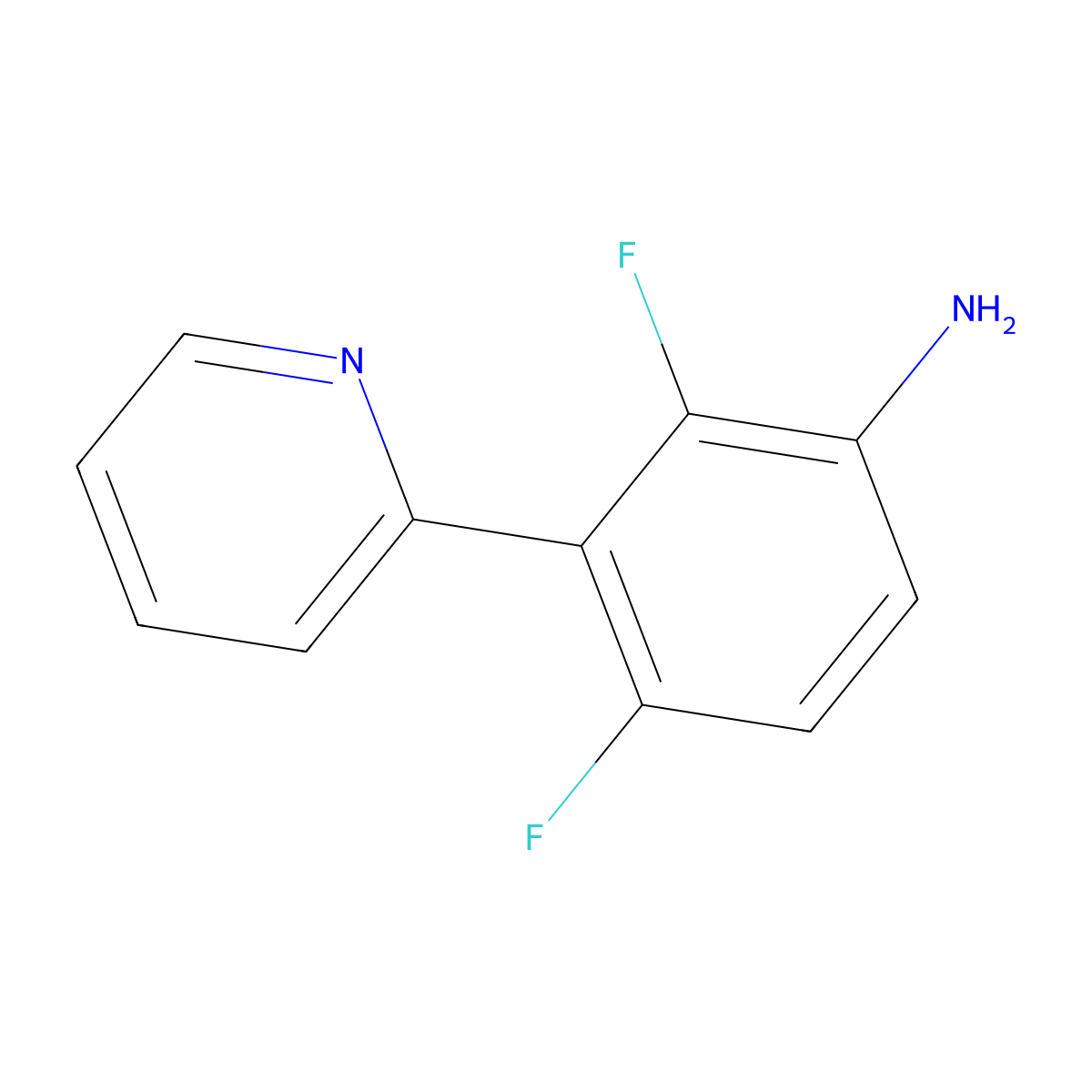 2,4-Difluoro-3-(pyridin-2-YL)aniline molecular structure, CAS 100325-62-0