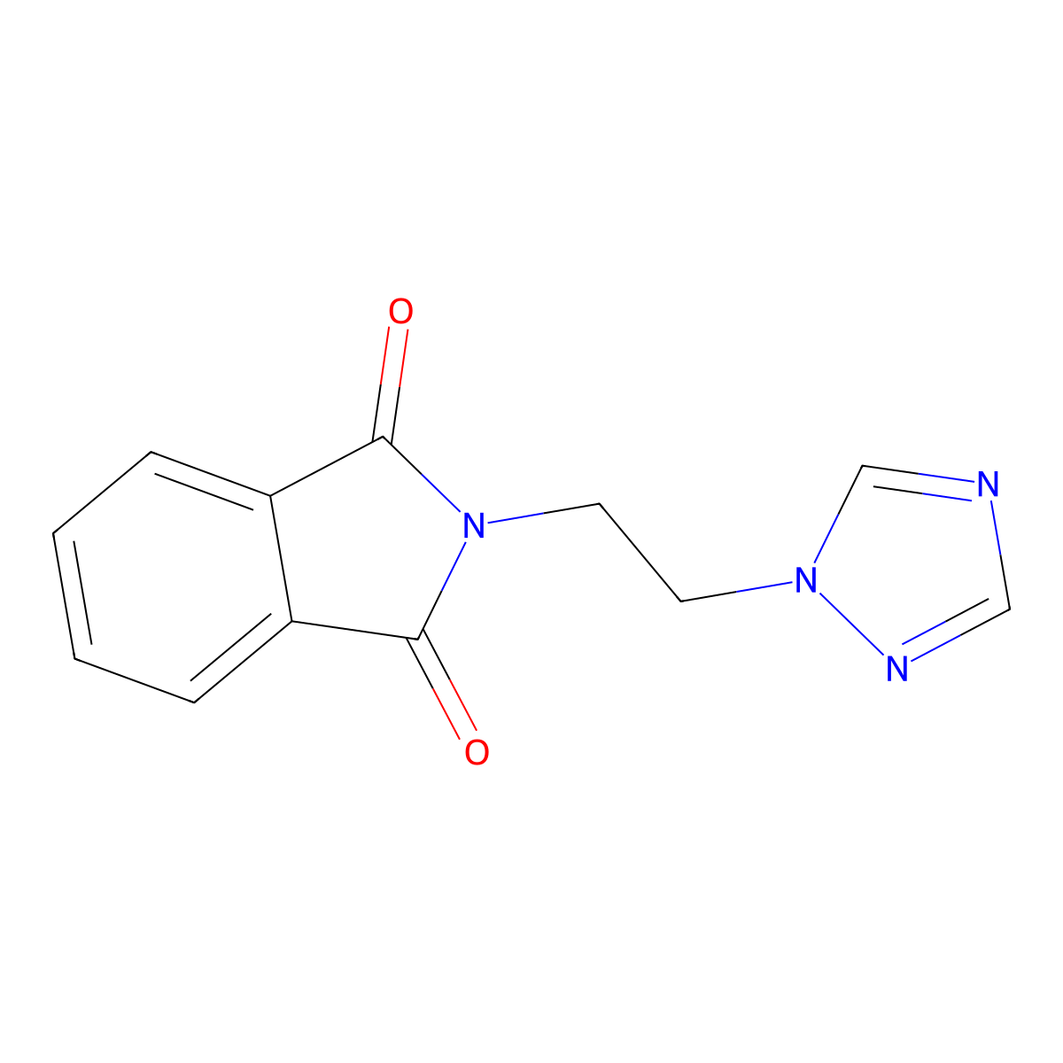 2-(2-(1H-1,2,4-triazol-1-yl)ethyl)isoindoline-1,3-dione molecular structure, CAS 100327-50-2