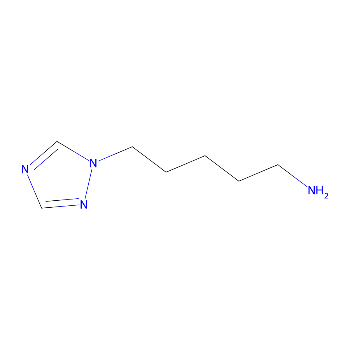 5-(1h-1,2,4-Triazol-1-yl)pentan-1-amine molecular structure, CAS 100327-52-4