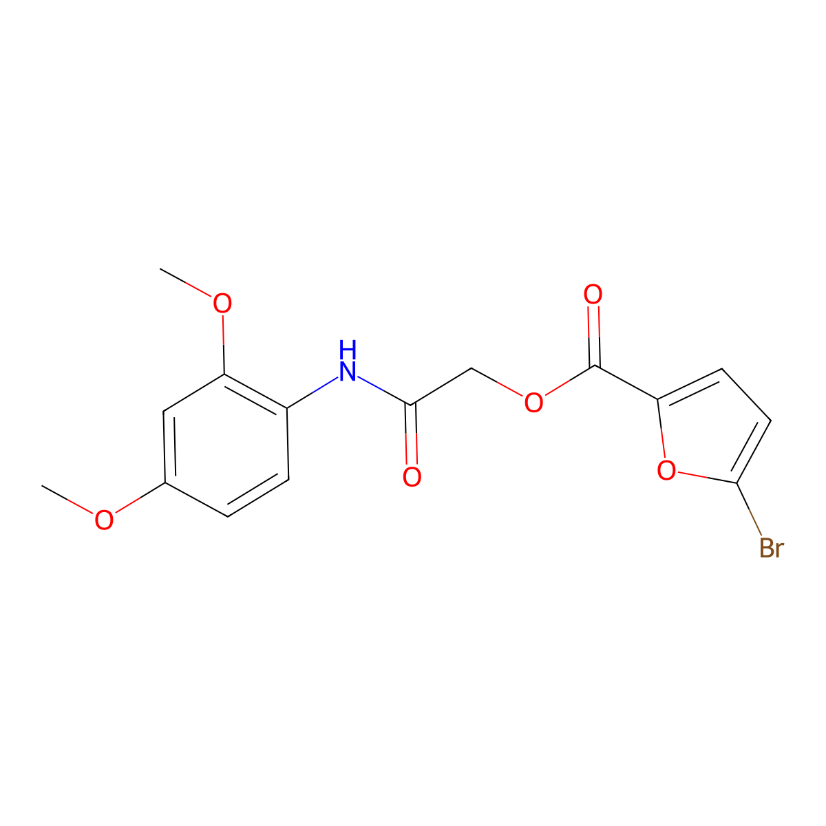 [2-(2,4-Dimethoxyanilino)-2-oxoethyl] 5-bromofuran-2-carboxylate molecular structure, CAS 1003272-84-1