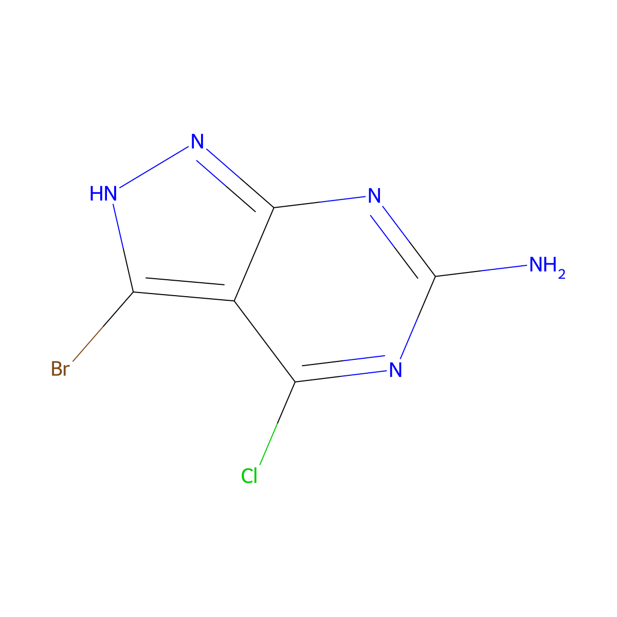 6-Amino-3-bromo-4-chloropyrazolo[3,4-D]pyrimidine molecular structure, CAS 1003298-79-0
